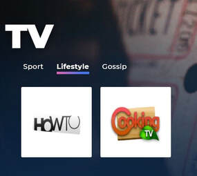 Logos des chaînes « How To » et « Cooking TV » de la rubrique Lifestyle
