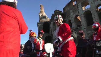 Suivez l’actu en Italie concernant le déguisement des cyclistes pour Noël