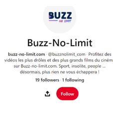 La page Pinterest de Buzz No Limit  